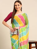 Womens Designer Printed Leheriya Saree