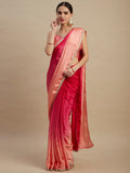 Womens Designer Ombre Shaded Chinon Saree