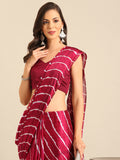 Womens Tradtional Leheriya Pink Saree