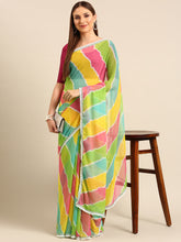 Womens Designer Printed Leheriya Saree