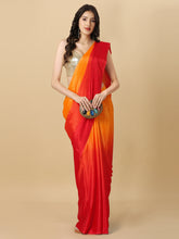 Womens Designer Red Ombre Sarwoski work Saree