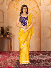 Womens Designer Silk Crush Saree with Embroidery Blouse