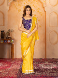 Womens Designer Silk Crush Saree with Embroidery Blouse