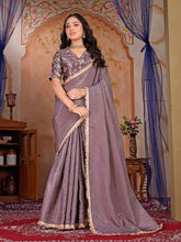 Womens Designer Crush Silk lace saree with Embroidery Blouse
