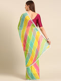 Womens Designer Printed Leheriya Saree