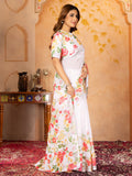 Womens Linen Printed Saree
