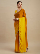 Womens Designer Ombre Shaded Chinon Saree