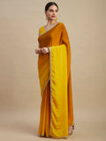 Womens Designer Ombre Shaded Chinon Saree