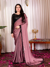 Womens Stylish Silk Saree with Sequence Border & Blouse