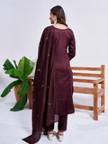 Womens Embroidered Kurti Pant with Dupatta