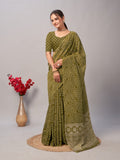 Womens Pure Mul Cotton Ajrakh Print Saree