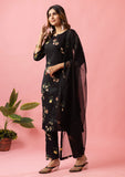 Womens Embroidered Kurti Pant with Dupatta