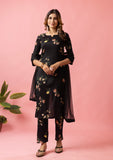 Womens Embroidered Kurti Pant with Dupatta
