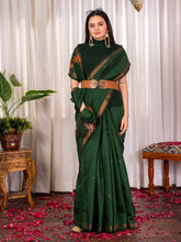 Womens Cotton Silk Zari Butti Handloom Saree