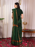 Womens Cotton Silk Zari Butti Handloom Saree