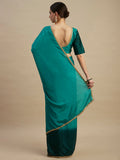 Womens Designer Ombre Shaded Chinon Saree