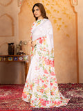 Womens Linen Printed Saree