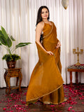 Pure two tone Fendi Chiffon Lace Embroidery Saree