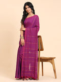 Handloom Cotton Zari Stripes Saree