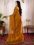 Pure two tone Fendi Chiffon Lace Embroidery Saree
