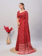 Womens Pure Mul Cotton Ajrakh Print Saree