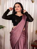 Womens Stylish Silk Saree with Sequence Border & Blouse