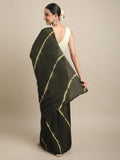 Womens Mehendi Leheriya Printed Saree