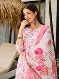 Women's Floral Printed Kurta-Pant with Dupatta