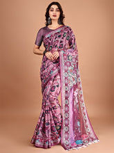 Kalamkari Zari Linen Saree