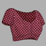 Womens Pure Mul Cotton Ajrakh Print Saree