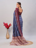 Womens Pure Mul Cotton Ajrakh Print Saree