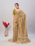 Womens Pure Mul Cotton Ajrakh Print Saree