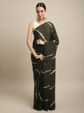 Womens Mehendi Leheriya Printed Saree