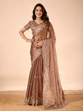 Women's Designer Embroidered Fendy Chiffon Sarees