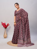 Womens Pure Mul Cotton Ajrakh Print Saree