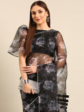 Designer Floral Printed Organza Saree