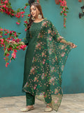 Womens Embroidered Kurti Pant with Dupatta