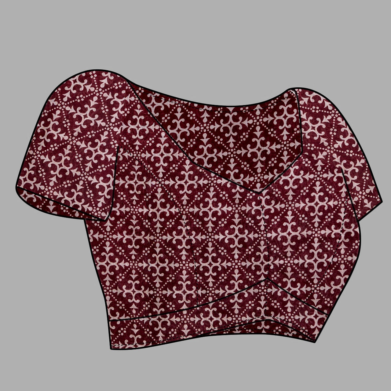 Womens Pure Mul Cotton Ajrakh Print Saree