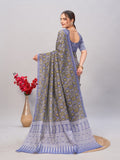 Womens Pure Mul Cotton Ajrakh Print Saree
