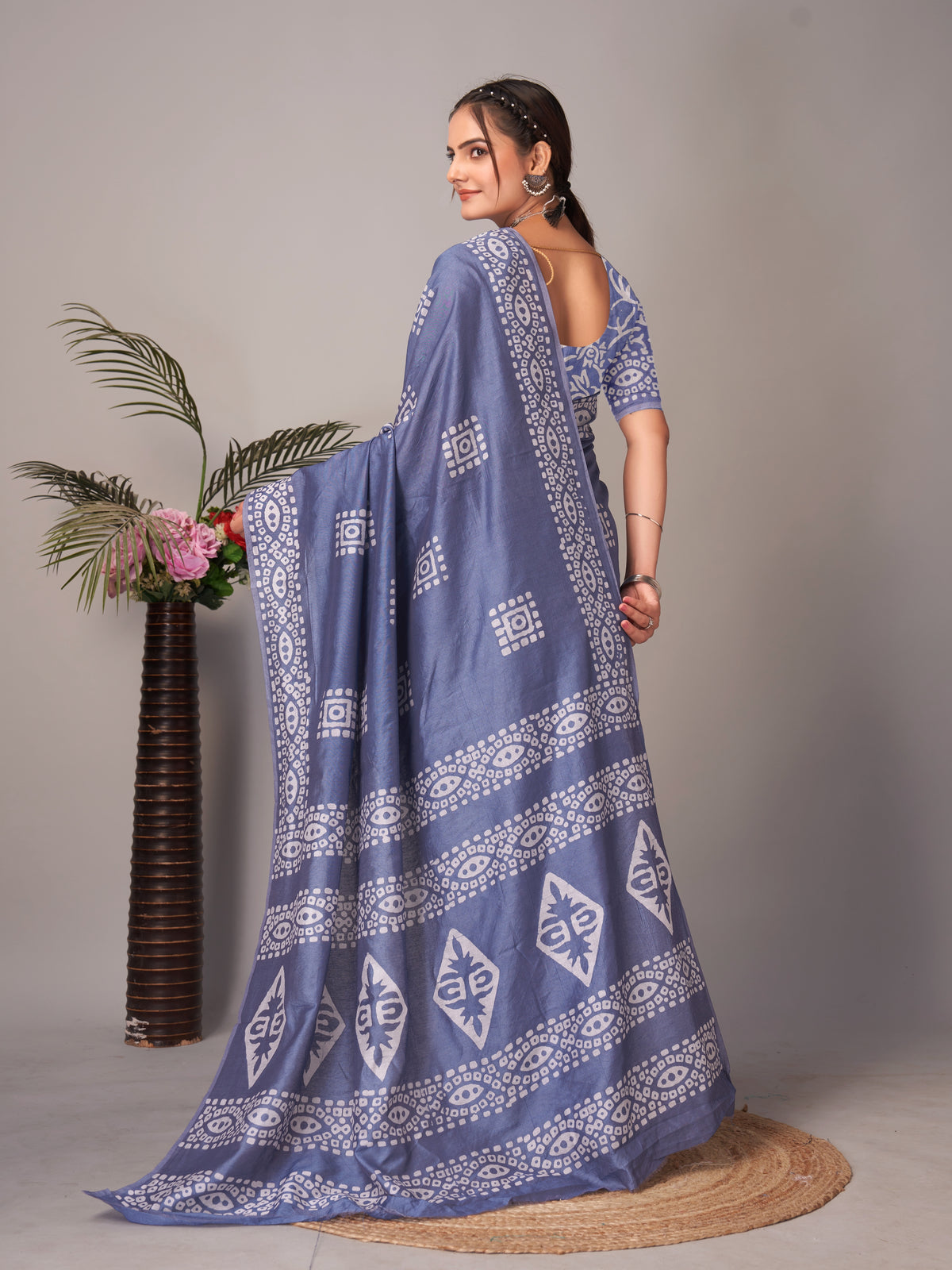 Pure Mul Cotton Shibori Print Saree