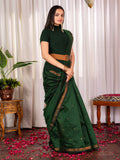 Womens Cotton Silk Zari Butti Handloom Saree