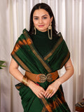 Womens Cotton Silk Zari Butti Handloom Saree