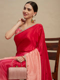 Womens Designer Ombre Shaded Chinon Saree