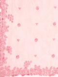 Womens Designer Floral Thread embroidered Organza Saree