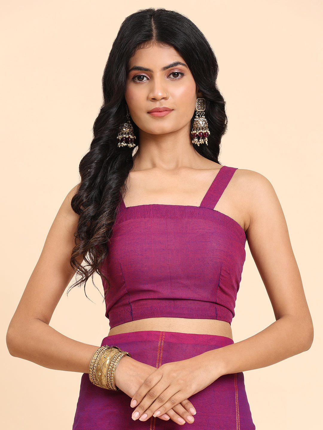 Handloom Cotton Zari Stripes Saree