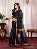 Womens Cotton Silk Zari Butti Handloom Saree