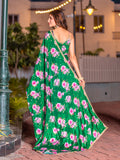 Pure Chinon Floral Printed Sequence Embroidery Saree