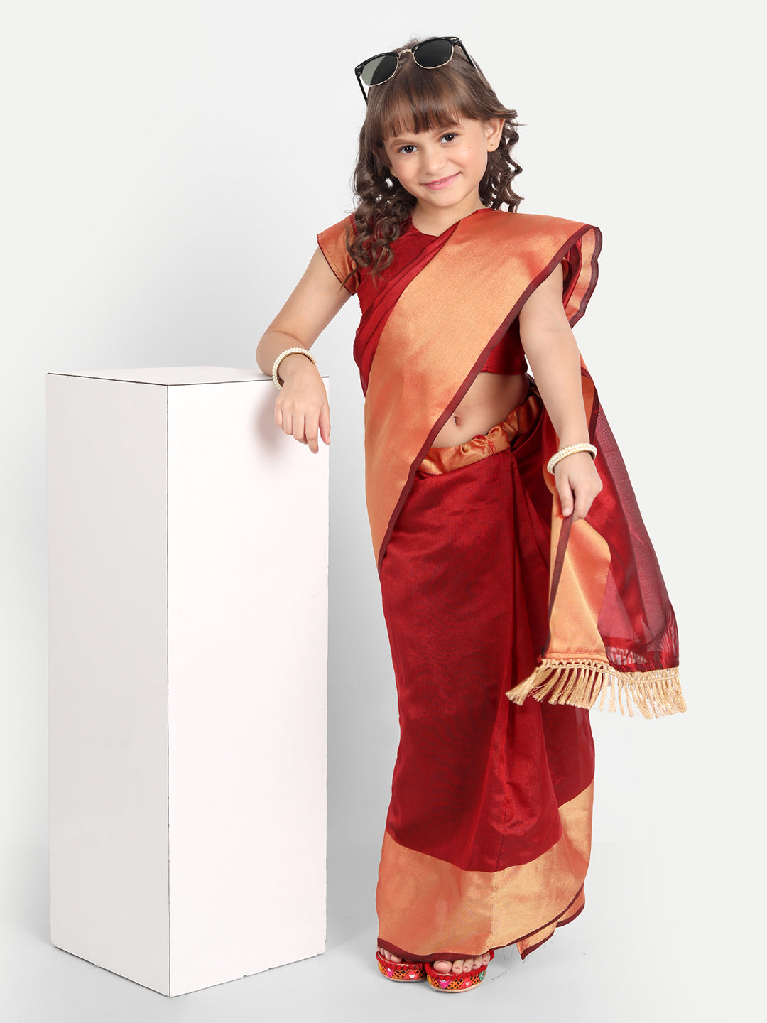 Girls Kota Cotton Ready to Wear Saree