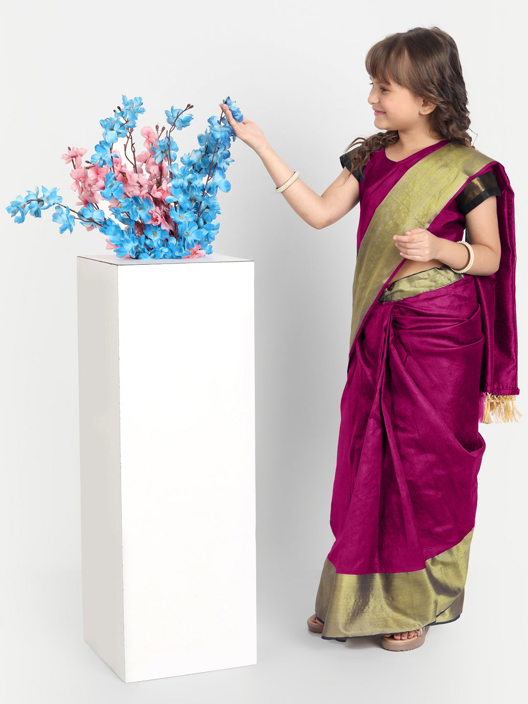 Girls Kota Cotton Ready to Wear Saree
