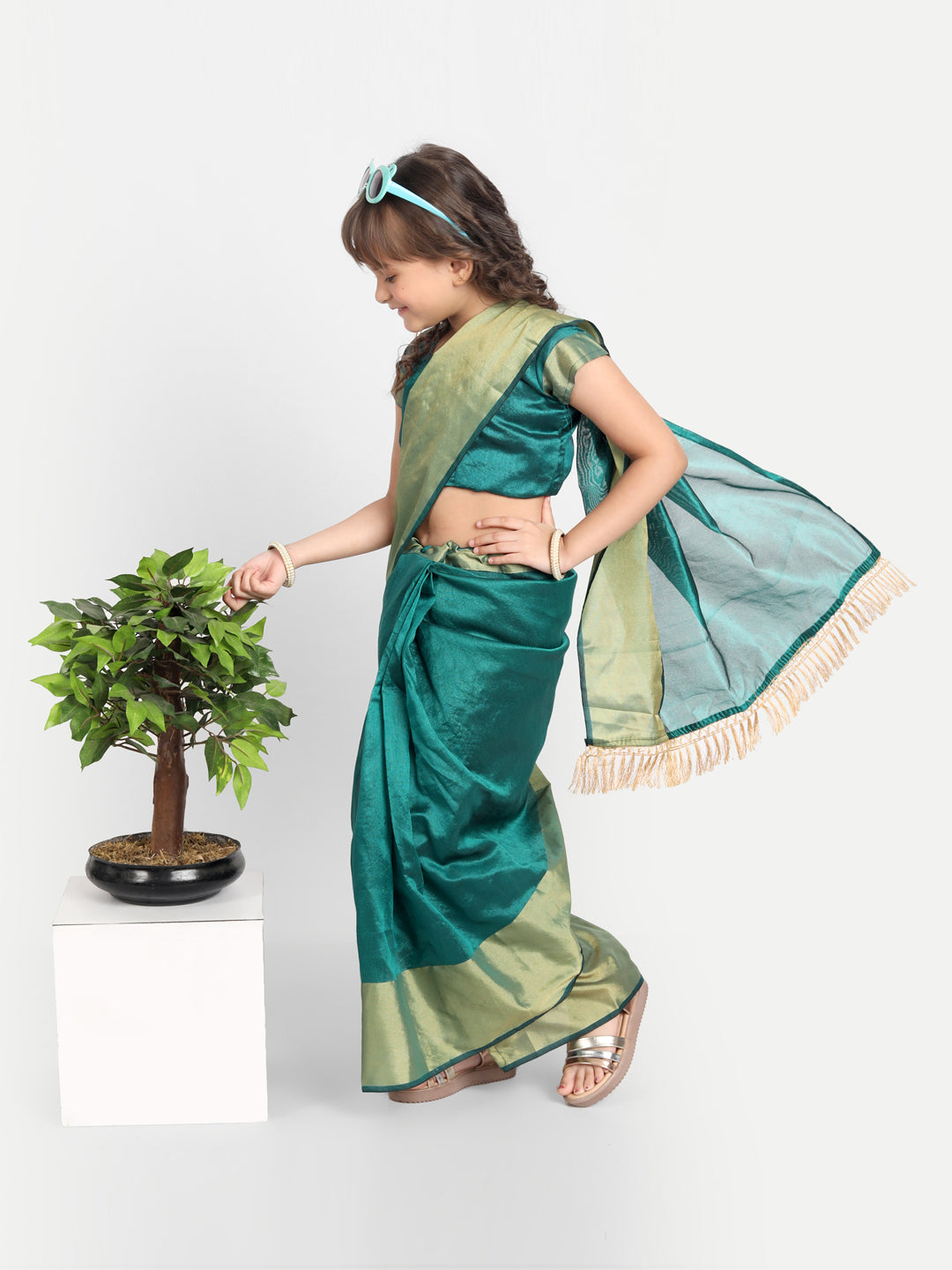 Girls Kota Cotton Ready to Wear Saree